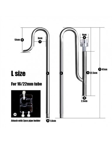 Kit Lily Pipe Inflow c/skimmer + Outflow Inox 16/22 - 2104003