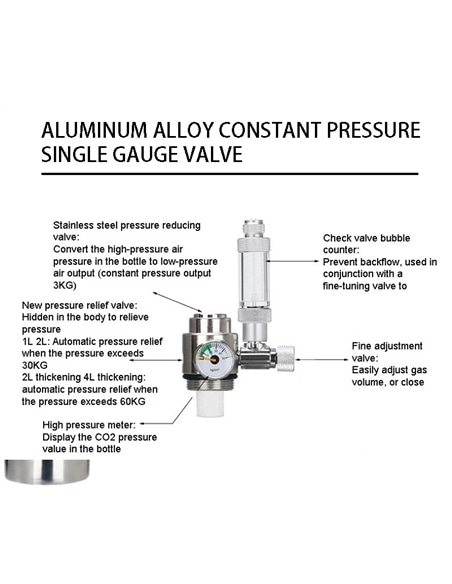 Kit Gerador de CO2 com Garrafa de Aço Inox - 2105545