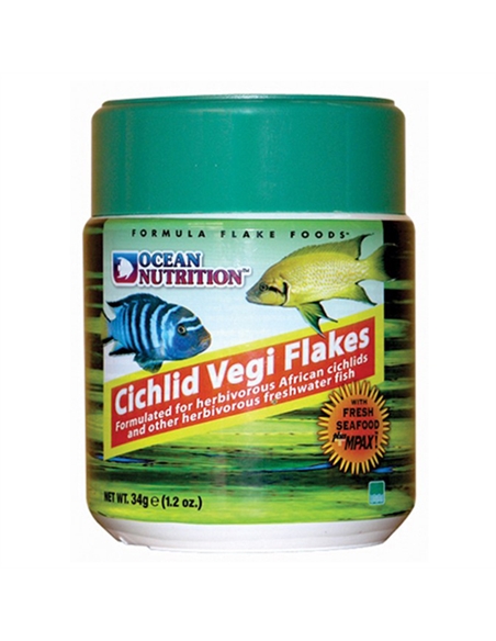 Ocean Nutricion CICHLID Vegi FLAKE FOODS 34gr. - 2105660