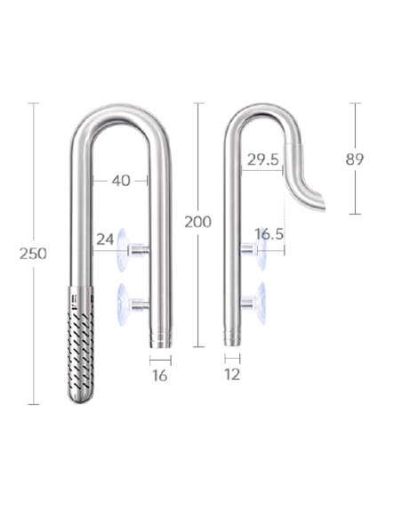 Kit Lily Pipe Inox, entrada 16 mm / saída, 16 mm - 2105791