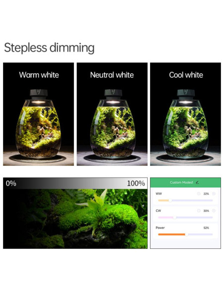 Wabi Kusa WEEK AQUA Mini7Pro-O LED Microlandscape - 4