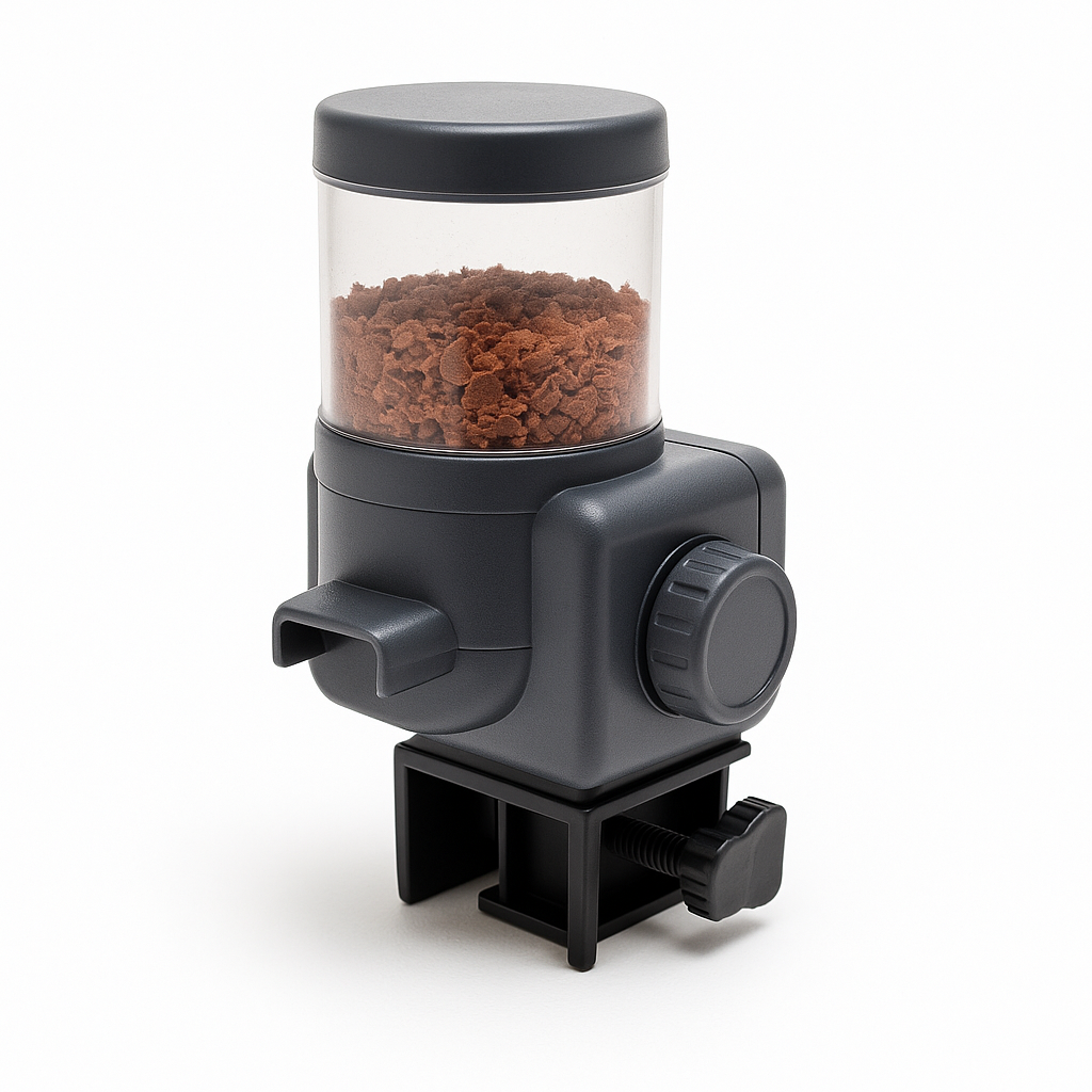 Alimentador autom&aacute;tico para peixes de aqu&aacute;rio